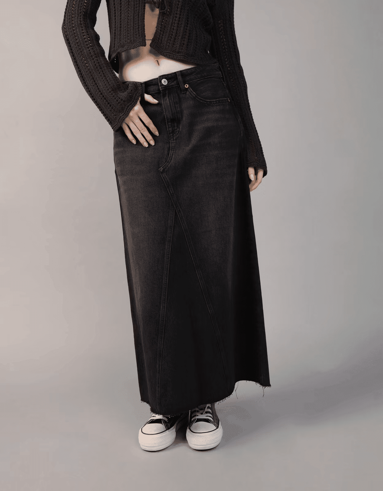 70% off AE Stretch Low-Rise A-Line Maxi Skirt