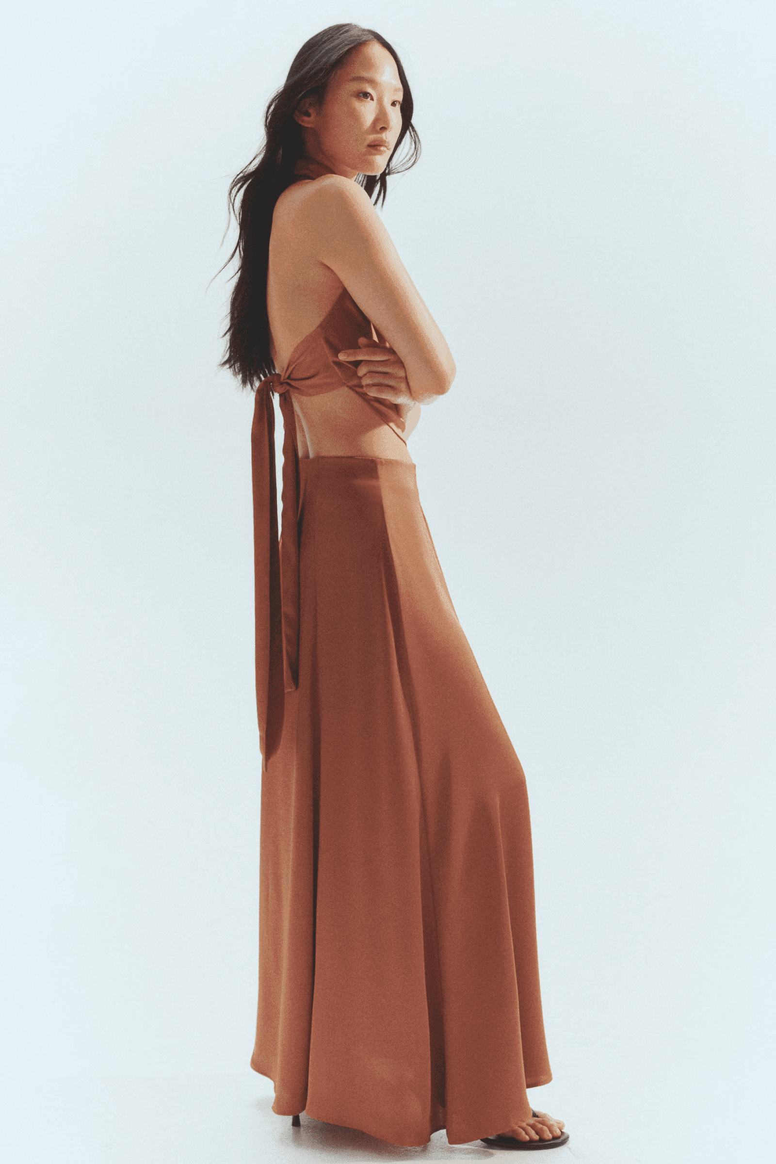 Satin maxi skirt 40% OFF